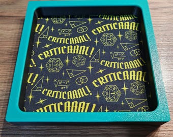 Critical Hit Dice Tray: Rolling Tray for Tabletop Games D&D RPG