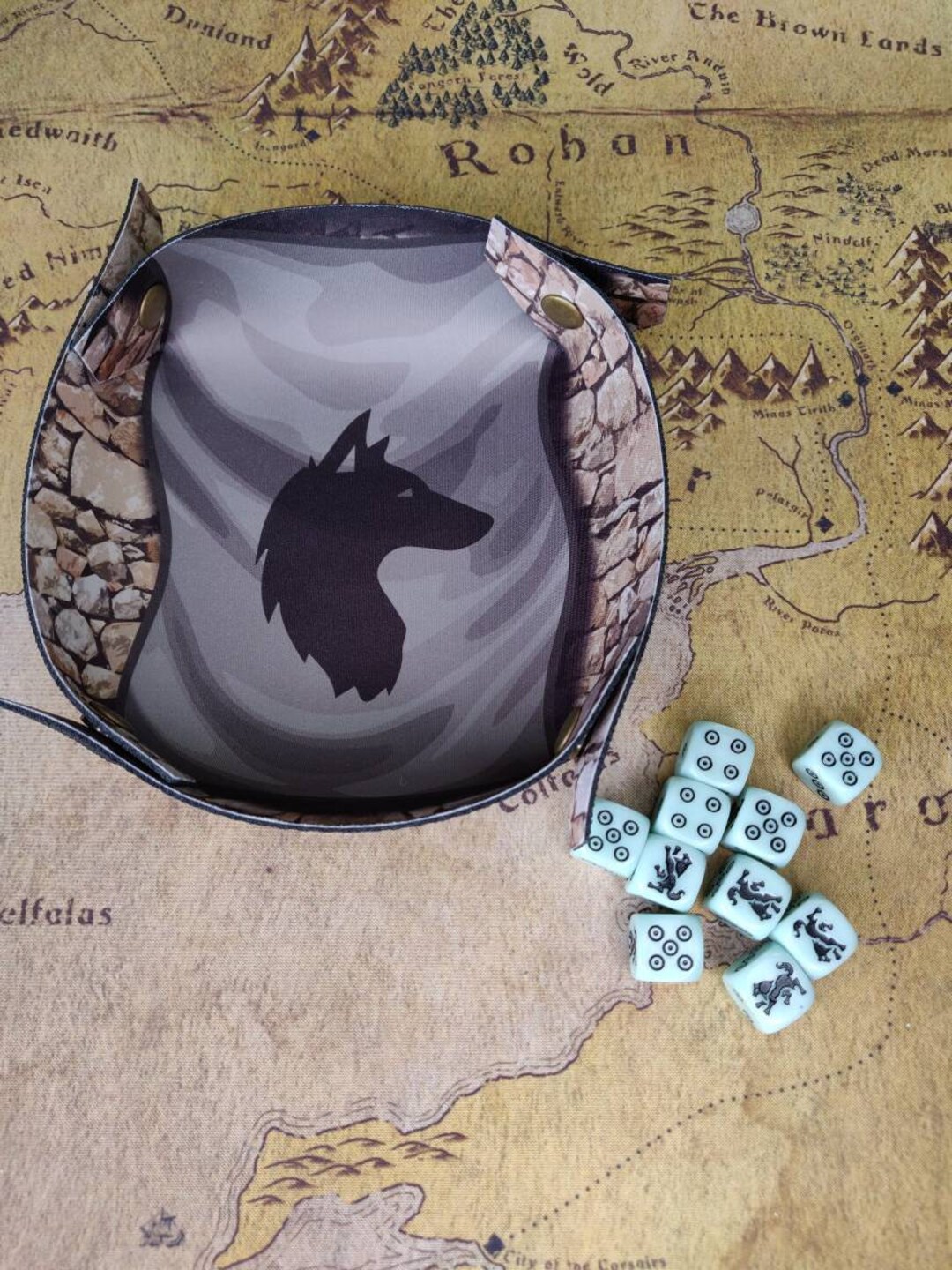 House Stark Dice Tray Song of Ice and Fire Soft Neoprene Dice Etsy