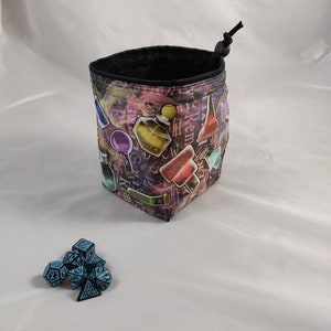 Potion Dice Bag, Tile Pouch, Bag of Holding, Treasure Nest, Board Game bag, Freestanding Cotton, Mage, Drawstring, Storage bag, RPG D&D D20