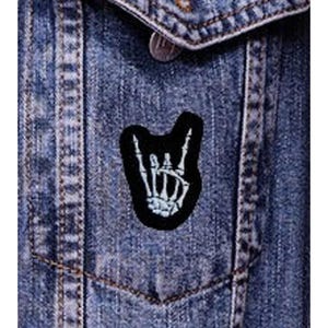 Metal Horns Patch: Embroidered Iron On Applique