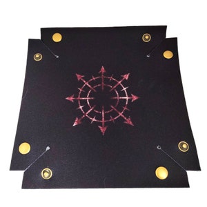 Point Star Dice Tray, Token Tray, Soft Neoprene Dice Tray, Fold-able Collapsible Tray, Portable Dice Tray, Lightweight Tray, Board Game Gift