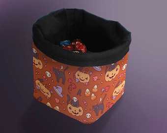 Pumpkins and Cats Dice Bag: Tabletop Gaming, D&D, Token Storage