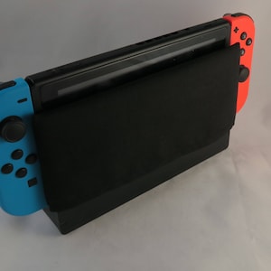 Black Switch Dock Cover Nintendo Switch Dock Sock Plain Black Cotton Cover Sleeve Dock Protector Dock Cozy Video Games image 1