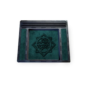 Plateau de dés tout-en-un Eldritch avec porte-cartes + étagères, plateau de joueur individuel Arkham pour le jeu sur table, système de lecteur complet D&D
