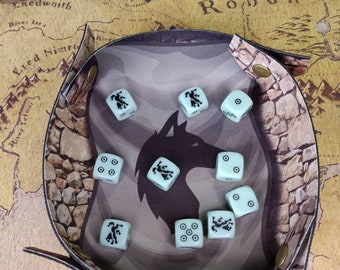 House Stark Dice Tray: Collapsible Neoprene Board Game Tray
