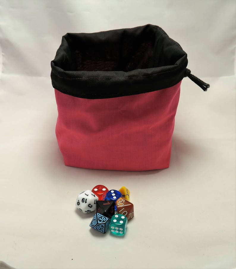 Pink Dice Bag Square Base Drawstring Bag for Dice Etsy