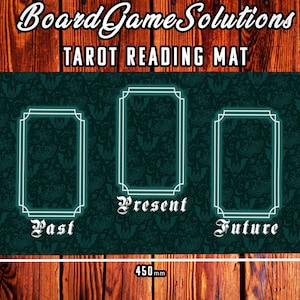 Grüne Tarotkartenmatte, gemusterte Stoffmatte für Tarotkartenlegungen, Ritualorakel-dekorative Tischmatte, Tarotkartengeschenke und -zubehör