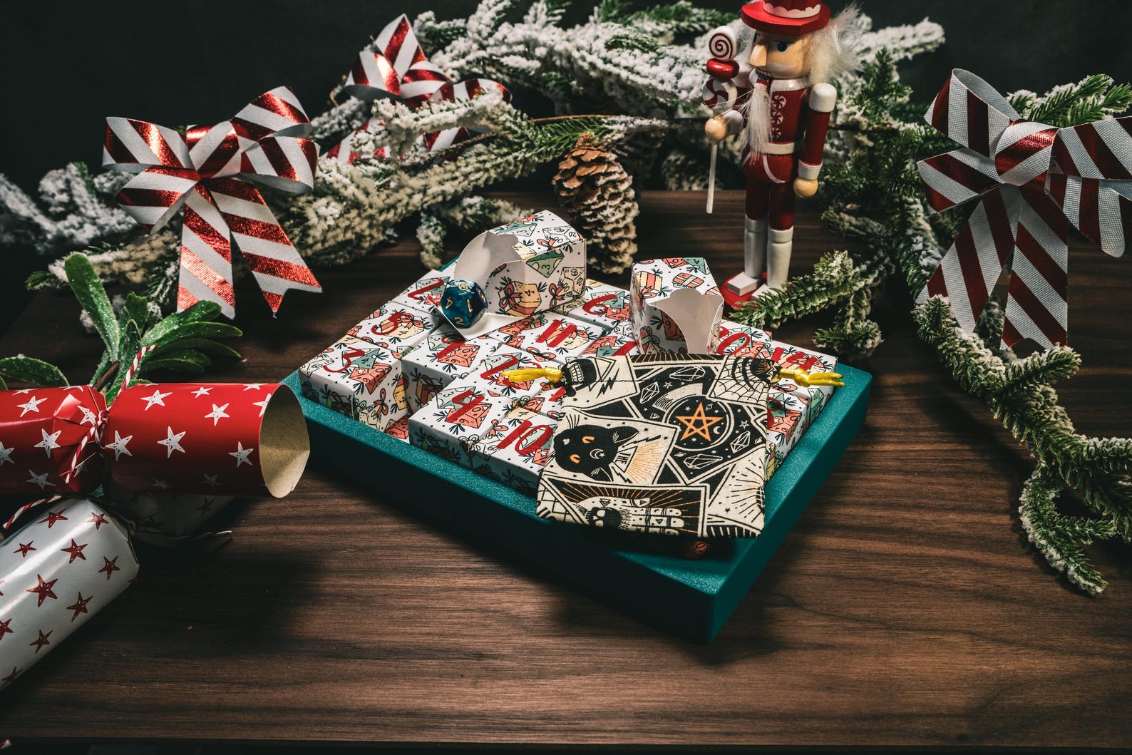 Dice Advent Calendar with Dice Tray, New 2026 Christmas Countdown Calendar for Tabletop Board Game D&D