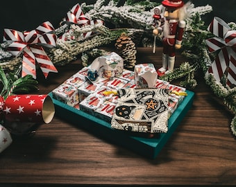 Dice Advent Calendar with Dice Tray, New 2025 Christmas Countdown Calendar for Tabletop Board Game D&D Dice Gift Sharp Edge Dice