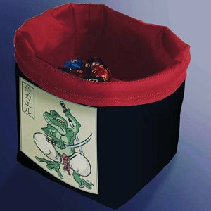 Samurai Frog Dice Bag: Freestanding D&D Board Game Pouch