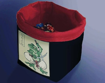 Samurai Frog Dice Bag: Freestanding D&D Board Game Pouch