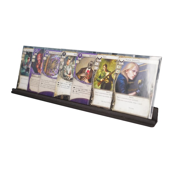 Porte-cartes de jeu de société en bois, rail pour cartes de jeu de table, tableau de bord du joueur pour LCG horreur à Arkham, Magic the Gathering, Pokémon, cartes de tarot