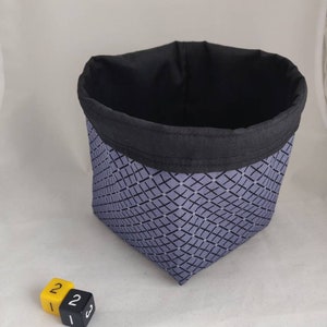 Purple Tile Dice Bag, Freestanding D&D Bag, Patterned Dice Bag, Board Game Token Bag, Freestanding Bag, Square Base Dice Bag, Gift for DND