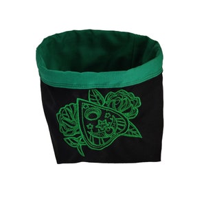 Embroidered Ouija Dice Bag: Mystical Occult Storage Pouch
