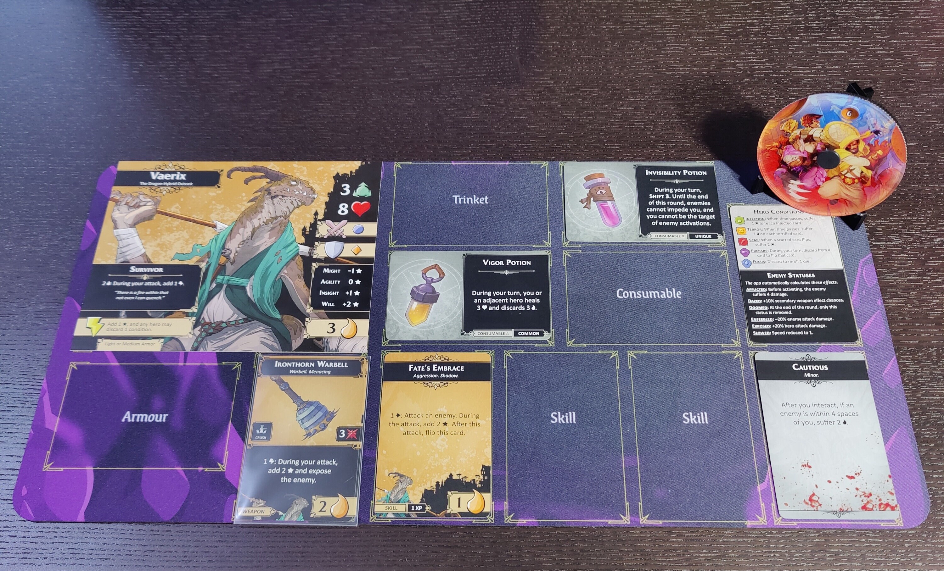 Descent Legends of the Dark プレイヤーマット: ネオプレンカードプレイマット 非公式ファン製 - Etsy 日本