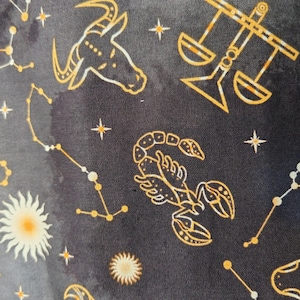 Giant Dice Bag with Pockets: Extra Large Freestanding RPG Storage Zodiac Constellation