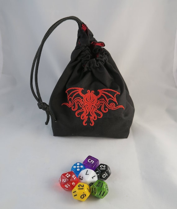 Handmade Cute Occult Dice Bag for Dungeons and Dragons Dice 
