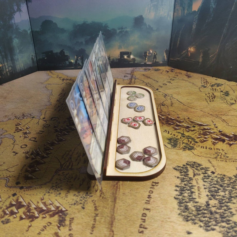 Board Game Card Holder Tabletop Gaming Card Rail Wooden Etsy UK