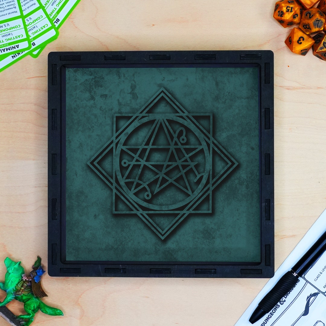 Eldritch Dice Tray, Gaming Dice Box, Lovecraft Black Wooden Dice Tray ...