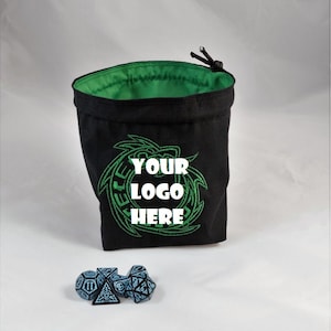 Individuelles Logo Würfelbeutel - D&D Würfelbeutel - Meeple Tasche - Tile Beutel - Freistehender Beutel aus Baumwolle - Haltebeutel - Handgefertigte Tischbeutel