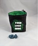 Custom Logo Dice Bag - D&D Dice Bag - Meeple Bag - Tile Pouch - Freestanding Cotton - Bag of Holding - Drawstring - Handmade Table Top Bag 