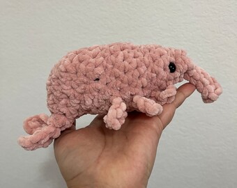 Jumbo Emotional Support Shrimp- Crocheted Amigurumi Shrimp