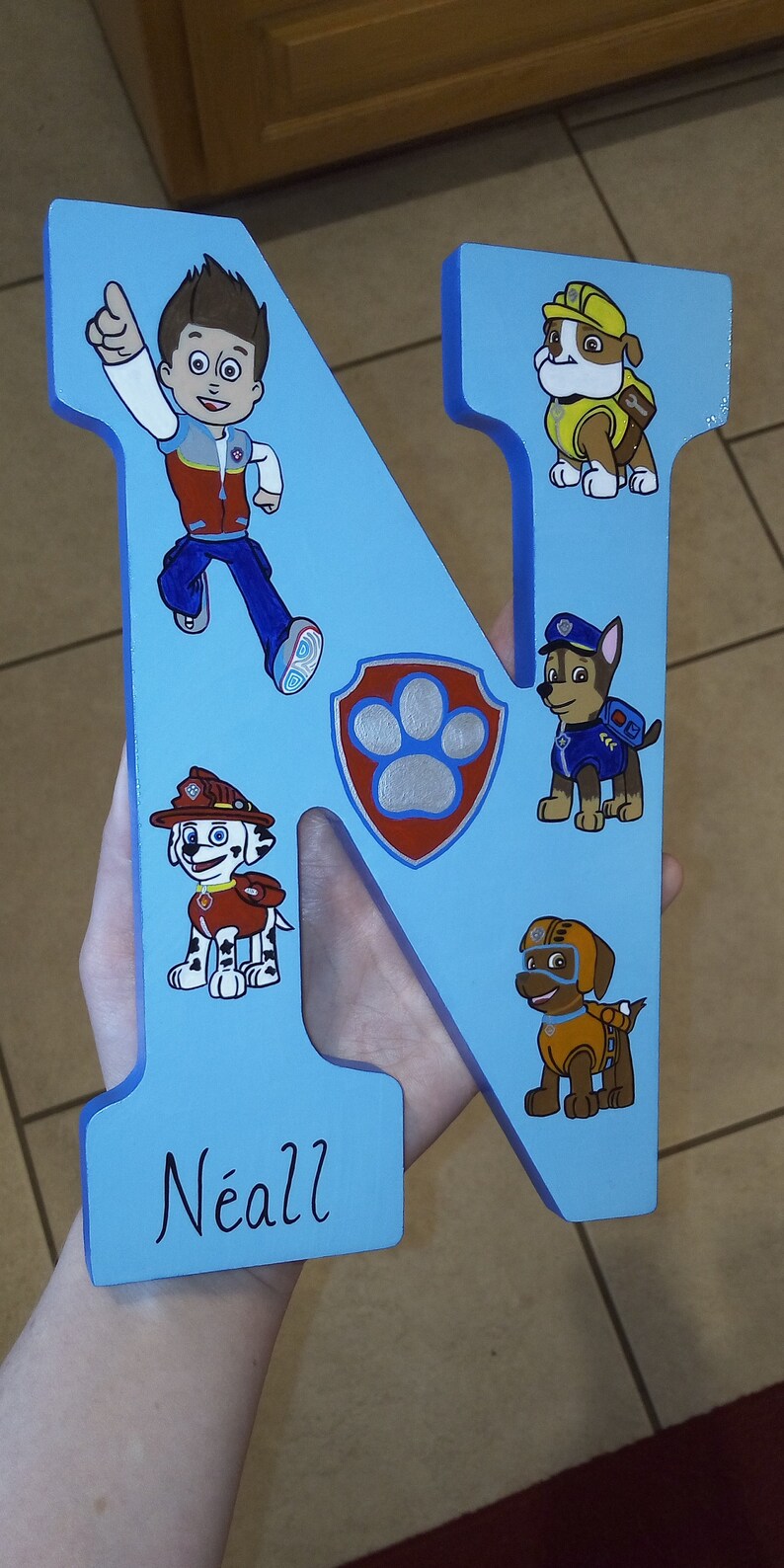Paw Patrol Wall Letters Paw Patrol Decor Custom Hand Painted Etsy