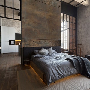 Rusted Peel & Stick Wallpaper, brown Wallpaper, Industrial Removable Wallpaper, rust wallpaper, Vinyl Wallpaper, Stick On Bedroom Wall Mural