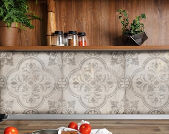 Stone Vintage Tile Stickers, stone Kitchen Tile, Tile stickers for bath, Peel and Stick Floor and Wall Durable and Waterproof tile sticker
