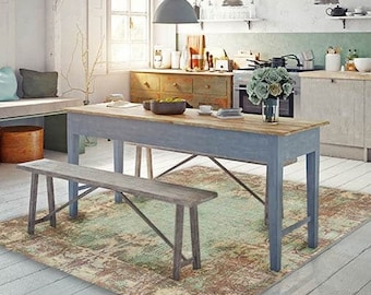 Orientalische Bodenmatte für die Küche, Wandteppich, Vinyl Küchenmatte, Vinyl Teppich, PVC Vinyl, Linoleum Teppich, Linoleum Teppich