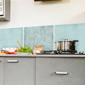 Blue Ceramic Tile Decals  Self Adhesive Vinyl Tile Stickers Peel and Stick Tile Backsplash for any space Covering - Removable and Waterproof