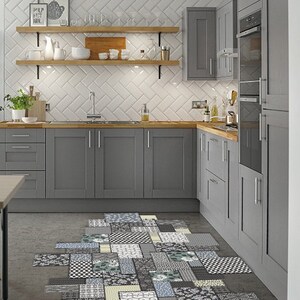 Kitchen Vinyl Floor Mat Pvc Linoleum Rug Kitchen Mat Etsy