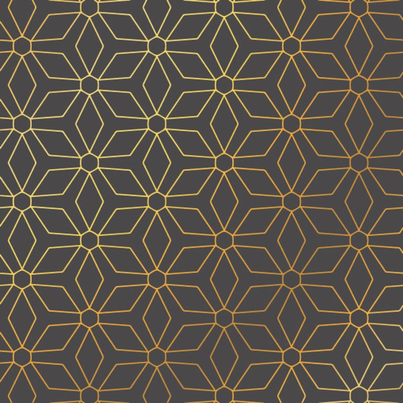 Geometric wallpaper grey wallpaper gold and gray wallpaper Etsy