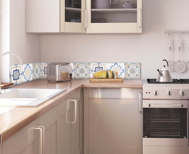 Vinyl Mandala Tile Decals Kitchen Backsplash Stickers Etsy