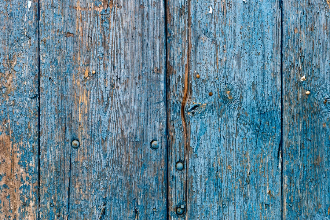 Light Blue Wood Wallpaper, Removable Wall Stencil, Unique Papier Peint