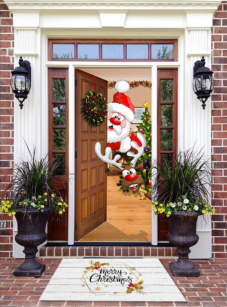 Large Christmas Area Rug Christmas Mats 8x10 Christmas Rug Etsy