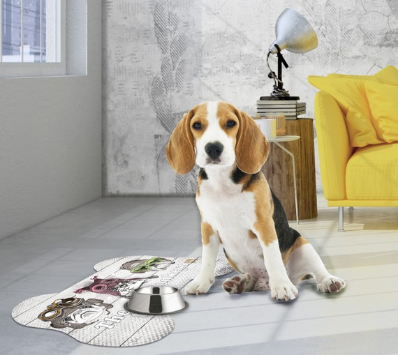 Dog food mat 2025 with backsplash
