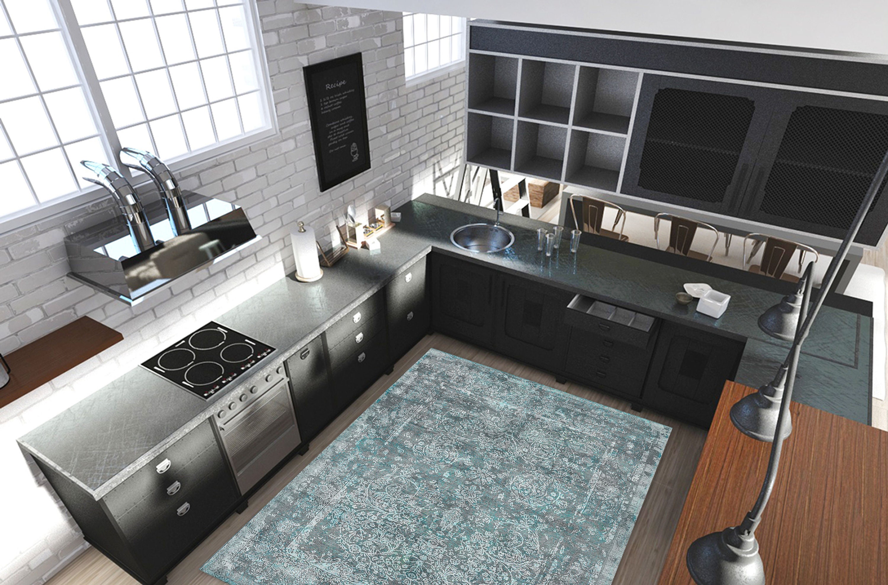 Nuolin Modern PVC long strip kitchen floor mats household