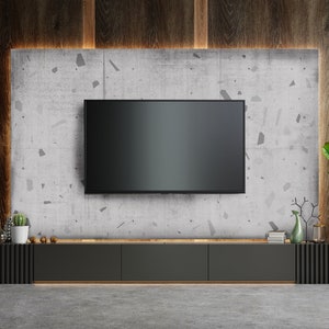 Terrazo Art Removable Wallpaper, Self Adhesive Concrete Wallpaper, Peel and Stick Wallpaper, Grey Abstract Living Room Wall Murals