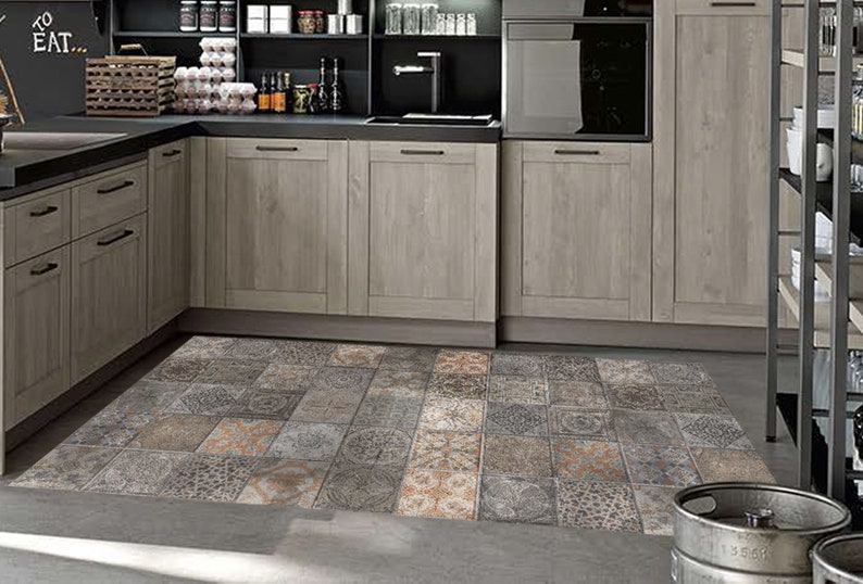 Kitchen Floor Mat PVC Linoleum Rug Bedroom Living Room Etsy