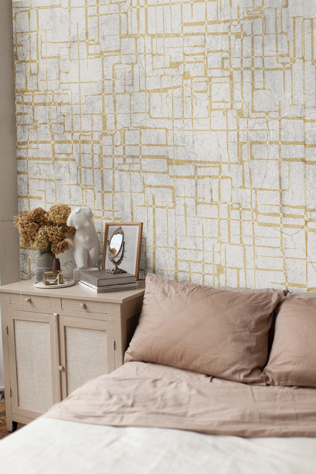 Brown Retro Peel & Stick Wallpaper Removable Vinyl Wallpaper - Etsy