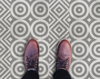 Grey Bohemian Tile Stickers, Waterproof Peel and Stick