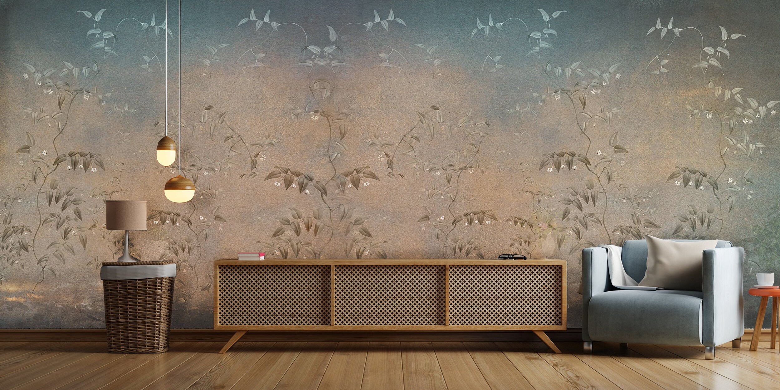 Peel Stick Leaves Wallpaper Self Adhesive Vintage Wallpaper | Etsy