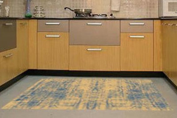 Abstract Kitchen Rugs Or Mats Vinyl Floor Mat Pvc Rug Etsy