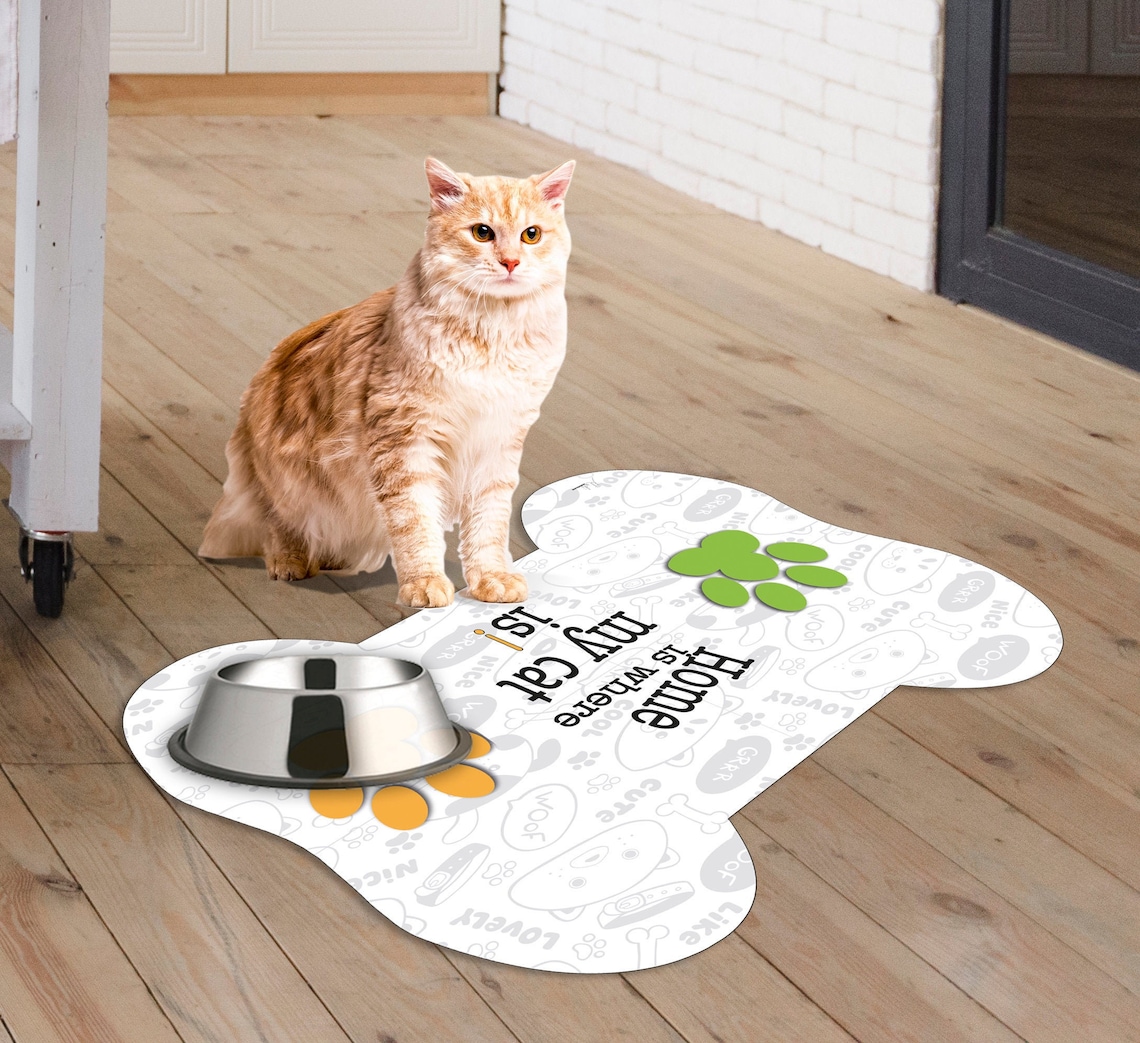 Dog Feeding Mat Dog Placemats Dog Rug Pet Food Mat Vinyl Etsy
