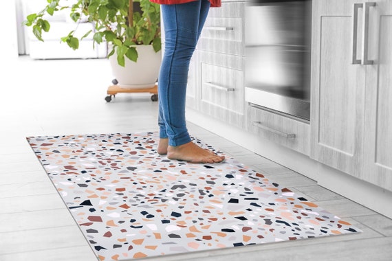 Modern Kitchen Floor Mat, Washable Floor Rug, Vinyl Mat for Kitchen, Vinyl  Area Rug, PVC, Vinyl Mat, Linoleum Rug, PVC Carpet 