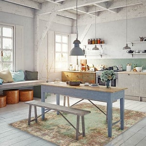 Oosterse keukenvloermat, vinyl keukenmat, vinyl vloerkleed, PVC-vinylmat, linoleumtapijt, linoleum teppich, PVC-tapijt
