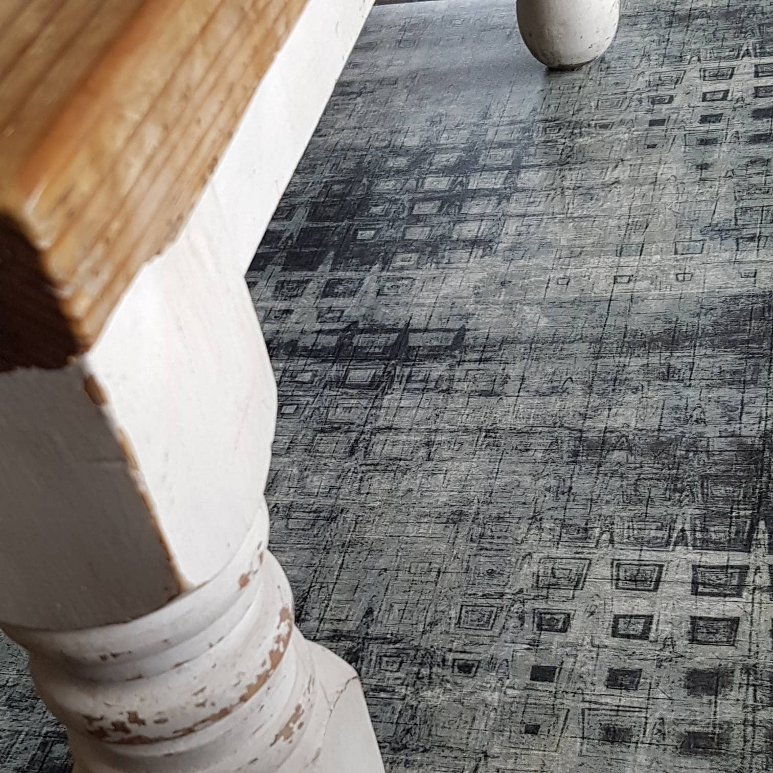Linoleum rug PVC mat vinyl floor mat grey abstract Etsy