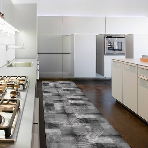 Zebra Print Rug Kitchen Floor Mat Gray, Kitchen Rugs For Vinyl Floors