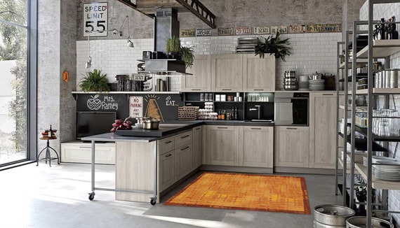Orange Kitchen Decor Orange Floor Rug Orange Floor Mat Etsy